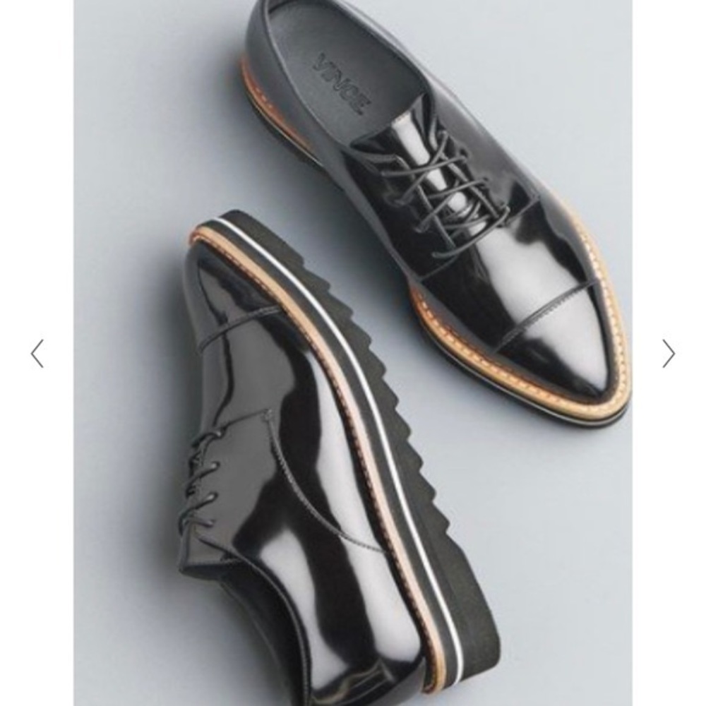 Vince Alanis Patent Leather Oxfords Size 8